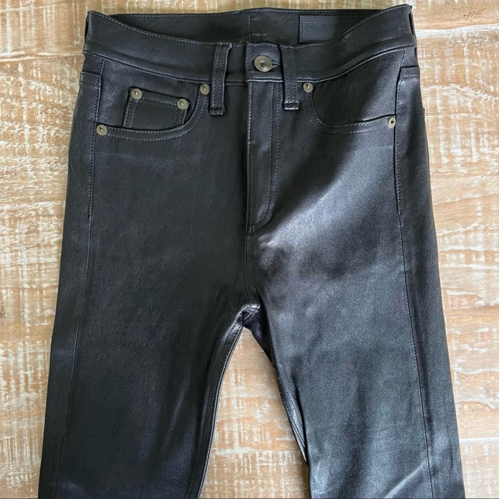 Rag & Bone leather skinny pant